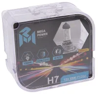 Лампа 12V H7 55W MEGAPOWER 370-33-032 комплект 2 шт PX26d ближний свет
