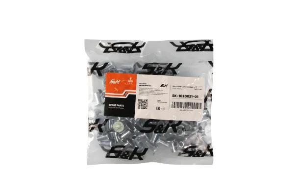 Комплект стальных заклепок S&K GMBH SK-1020021-01, 100 шт, размер 6х12.4