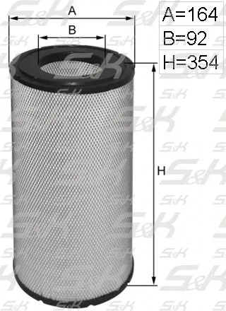 Фильтр воздушный основной S&K GMBH SK-5850017-01, высота 354 мм