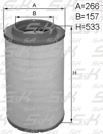 Фильтр воздушный S&K GMBH SK-5850037-01, высота 533 мм