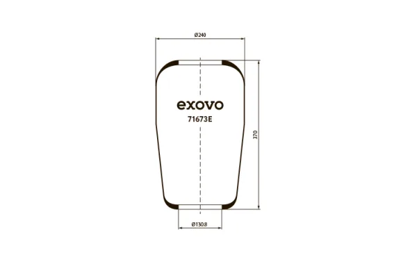 Оболочка пневмоамортизатора кабины MAN / Mercedes-Benz EXOVO 71673E