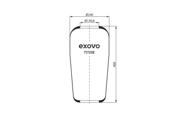 Оболочка пневмоамортизатора кабины BPW / MAN / Mercedes-Benz EXOVO 71720E