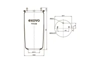 Пневмоамортизатор кабины грузовой BPW EXOVO 71725E для коммерческого транспорта