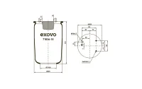 Пневмоамортизатор кабины грузовой DAF / ПРИЦЕПЫ EXOVO 71836-1E