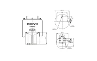 Пневмоамортизатор кабины грузовой BPW EXOVO 71881CE для коммерческого транспорта