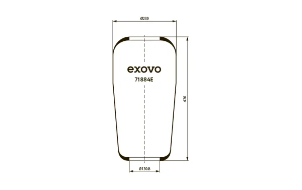 Оболочка пневмоамортизатора кабины грузовая MAN EXOVO 71884E