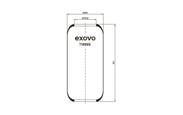 Оболочка пневмоамортизатора кабины грузовая MAN EXOVO 71888E