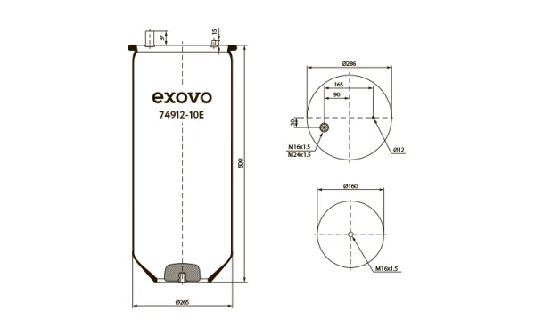 Пневмоамортизатор кабины грузовой Renault Trucks EXOVO 74912-10E