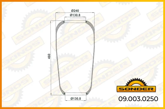 Рессора грузовая MAN / Renault Trucks SONDER 09.003.0250 для коммерческого транспорта