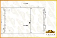 Радиатор системы охлаждения грузовой MAN SONDER 13.001.0063 для коммерческого транспорта