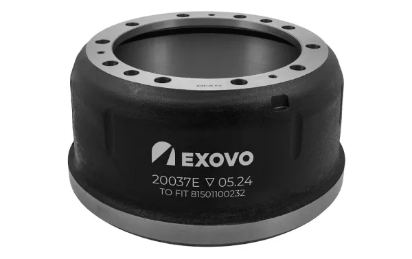 Барабан тормозной MAN / SHACMAN EXOVO 20037E Ø410×184 мм OEM 81501100232